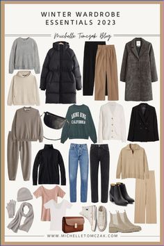 Europe Winter Outfits Cold Weather, Winter Outfit Travel, Wardrobe Essentials 2023, Autumn Capsule Wardrobe, Wardrobe Organization, Capsule Wardrobe Casual, Capsule Wardrobe Women, Winter Wardrobe Essentials, Capsule Wardrobe Outfits