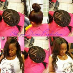 Sew In Weave Middle Part, Weave Middle Part, Natural Sewin, Flip Over Method, Sew In Braid Pattern, Versatile Sew In, Long Weaves