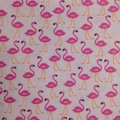 pink and orange flamingos on white background