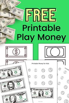 free printable play money Money Crafts For Preschoolers, Free Printable Play Money, Kindergarten Money Activities, Classroom Cash, Fake Money Printable, Play Money Template, Money Kindergarten, Classroom Money, Printable Play Money