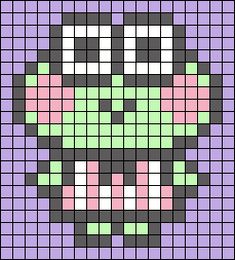 an image of a pixellated skull with pink, green and purple squares on it