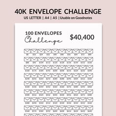 the envelope challenge is available for $ 25, and it's free to print