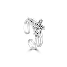 This delicate butterfly ring is a perfect symbol of transformation and beauty. Featuring a minimalist design with a round CZ zircon, this ring is both elegant and understated. The butterfly motif adds a touch of whimsy and charm, making it an ideal choice for a promise ring or engagement ring. Crafted with high-quality materials, this ring is sure to be treasured for years to come.  Highlight the versatility of the ring: "Perfect for daily wear or special occasions, this butterfly ring is a vers Minimalist Engagement Ring, Designer Handmade Jewellery, Gems Art, Butterfly Ring, Engagement Rings Round, Handmade Jewelry Gift, Types Of Gemstones, Unique Designers, Promise Rings