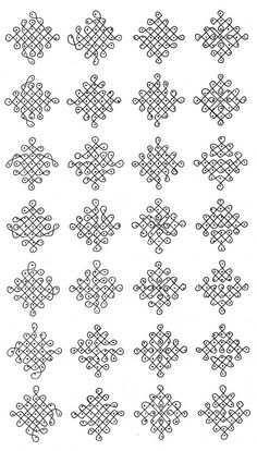 the cross stitch pattern is shown in black and white, which includes several different shapes