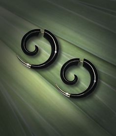 Fake Gauge Earrings Small Silver Tipped Spiral by PrimalOriginals, $28.00 Horn Carving, Faux Gauges, Fake Gauge Earrings, Organic Earrings, Gauge Earrings, Fake Gauges, Horn Earrings, Gauged Earrings, Wilmington Nc