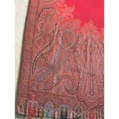 Beautiful antique Paisley red background textile/ shawl rfor the late 1800's. The shawl ihas a beautiful hand and is all wool. The fabric was from a farmhouse in Wisconsin and had never been out of the same home. The fabric was used mainly as a blanket. Traditional Red Pashmina Shawl, Elegant Red Pashmina Shawl With Traditional Patterns, Red Pashmina Shawl With Traditional Patterns, Red Pashmina Shawl Dupatta, Red Pashmina Dupatta Shawl, Red Bohemian Pashmina Shawl, Elegant Red Pashmina Shawl With Paisley Print, Red Bohemian Pashmina Shawl With Paisley Print, Red Pashmina Shawl With Paisley Print