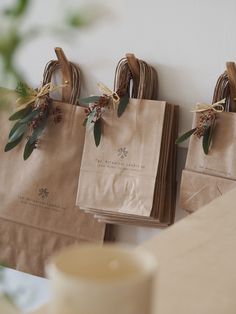 Christmas Brown Paper Bags Christmas Brown Paper Bags, Package Aesthetic, Botanical Candle, Brown Paper Bags, Gift Wrapping Inspiration, Handmade Packaging, Booth Display, Beautiful Gift Wrapping, Homecoming Proposal Ideas