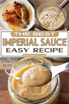 Imperial Sauce Recipe Imperial Sauce Recipes, El Pato Sauce Recipes, Imperial Sauce, Salsa Ideas, Mother Sauce, Savoury Sauces, Savory Jam, Royal Recipe, Comfy Food