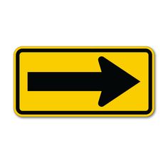 a Arrow Signage Direction Signs, Tanda Panah Aesthetic, Directional Signs Arrows, Road Signs Printable, Yellow Road Signs, Arrow Signage, Traffic Signage, Classroom Motivational Posters, Yield Sign