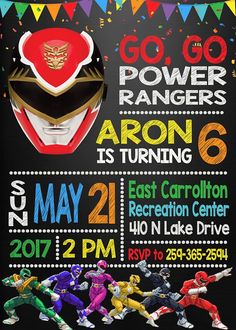 the power rangers birthday party is coming to an end on may 21st, 2012 at 2 pm