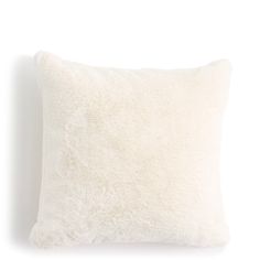 a white fluffy pillow on a white background