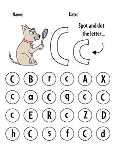 the letter c worksheet for children to learn how to write and draw letters