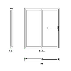 an image of the measurements for a sliding glass door