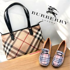 Authentic Burberry Nova Check Tote Bag And Matching Shoes, Comes From Pet And Smoke Free Home, Have No Odor, Outside The Bag Looks Gorgeous, Almost No Stain, Inside The Bag Have Some Signs Of Used (Pictured), The Shoes Only Used Once. The Shoes Are Unbranded. Burberry Bridle Bag, Burberry Haymarket Tote, Burberry Handbags 2022, Red Burberry Purse, Burberry Check Tote Bag, Matching Shoes, Burberry London, Burberry Women, Women Accessories Bags