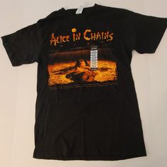 4 For $20 Nwot Men's Size Medium Alice In Chains T-Shirt Alice In Chains Shirt, Chain Shirt, Alice In Chains, Chevy Camaro, Chevy, Colorful Shirts, Tee Shirts, Mens Shirts, Street Wear