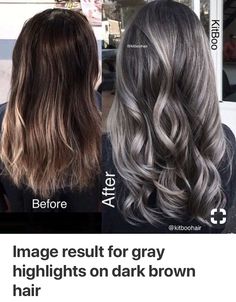 Transition To Gray Hair, Ombre Hair Color, Gray Hair, Brown Hair Colors