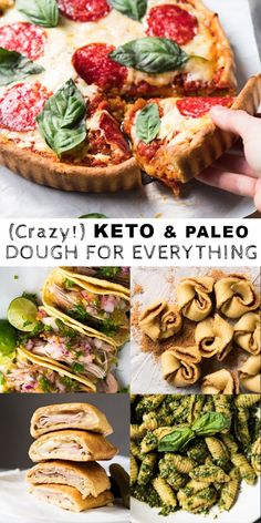 the cover of crazy keto and paleo dough for every thing, including pizza