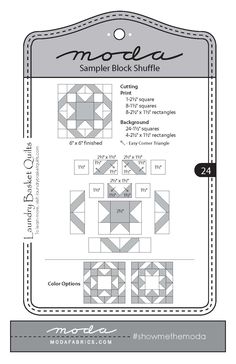 the modela quilt pattern is shown with instructions for how to make it and how to use