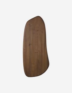 a wooden cutting board on a white background