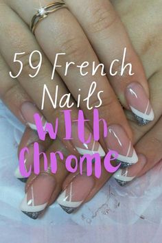 Summer French Manicure, Spring French Tip Nails, Spring French Tip, Nails French Manicure, Summer Holiday Nails, French Tip Gel Nails, Glitter French Manicure