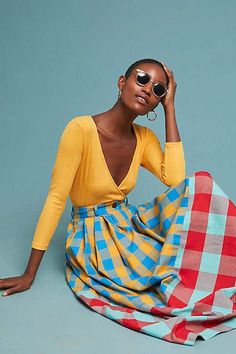 Ropa Upcycling, Chique Outfits, Event Outfit, Stylish Work Outfits, Mara Hoffman, Looks Chic, Plaid Skirt, Work Outfits Women, Outfits Women