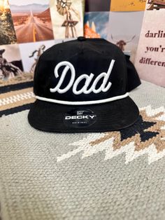 Popular Decky Brand "Dad" rope hat Cheap Dad Hat For Father's Day, Cheap Flat Bill Trucker Hat For Father's Day, Father's Day Casual Adjustable Snapback Hat, Black Adjustable Hat, White Mesh, Dad Hat, Trucker Cap, Dad Hats, Caps Hats