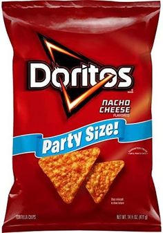 Price:	$5.19 ($0.36 / Ounce)
SNAP EBT eligible
In Stock.
Ships from and sold by AmazonFresh.
Ingredients
About this item
Includes 1 (14.5oz) Party Size bag of Doritos Tortilla chips, Nacho Cheese flavor
Flavor on another level
DORITOS isn’t just a chip. It’s fuel for disruption — our flavors ignite adventure and inspire action.
With every crunch, we aim to redefine culture and support those who are boldly themselves.
Your favorite bold nacho cheese flavored tortilla chips Dorito Casserole, Taco Bake, Cheese Party, Chili Cheese