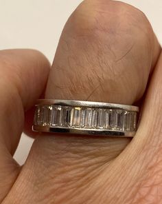 Hand made vintage eternity ring All pave set Cubic Zirconia in Sterling Silver My jeweler can re size for a $10-$20 fee All rings are shipped free in the US in a nice gift box. Check out our over a THOUSAND great reviews Engraving is $4 per letter and is not always perfect depending on the piece. It can take a few days if the jeweler is busy. This is payable to Paypal Judithsltd@gmail.com Timeless Emerald Cut Eternity Band Gift, Emerald Cut Eternity Band With Vvs Clarity As Gift, Emerald Cut Eternity Band With Vvs Clarity, Gift Emerald Cut Eternity Band With Prong Setting, Emerald Cut Eternity Band With Prong Setting Gift, Classic Emerald-cut Eternity Band Gift, Classic Emerald Cut Eternity Band As Gift, Timeless Eternity Band With Vs Clarity For Anniversary, Timeless Anniversary Eternity Band With Vs Clarity