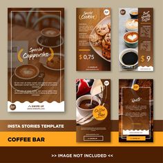 the coffee shop flyer is ready to be used as an email postcard or brochure