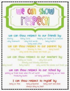 we can show respect poster with colorful text