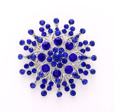 Gorgeous royal blue rhinestone brooch embellishment, which can be used for your DIY project - royal blue sapphire wedding bridal brooch bouquet, gown sash, ring pillow, cake decorations, event decor, crafts, scrap booking and much more! Size: 2 1/4 inch high 2 1/4 inches wide Stone color: Royal blue, sapphire blue Metal: Silver plated This sapphire crystal broach can be ordered with pin in the back to wire into brooch bouquet, add to wedding gown or dress sash, or any number of other craft projects or without the pin as a flat back embellishment for your sew-on, glue-on DIY project. More ROYAL BLUE brooches -  https://www.etsy.com/shop/Crystalitzy?section_id=16200394&ref=shopsection_leftnav_4 Please check for more items in my Shop - https://www.etsy.com/shop/Crystalitzy Please note that th Blue Brooch, Brooch Wedding, Bridal Brooch Bouquet, Blue Wedding Bouquet, Pink Dye, Wedding Brooch Bouquets, Flower Guide, Bridal Accessories Jewelry, Dress Sash