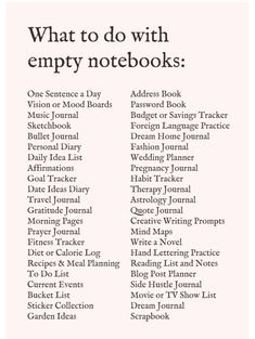 the cover of what to do with empty notebooks