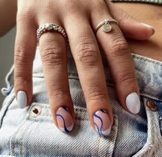 Gel Round Nails Ideas, Short Work Nails, Nails Types, Easy Toe Nail Art, Toe Nail Art Designs, Nail Art Designs For Beginners, Types Of Manicures, Cow Nails