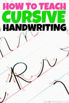 how to teach cursive handwriting with the help of handwritten letters and numbers