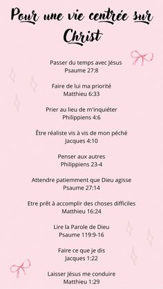 a pink menu with the words christ and other things on it in black lettering,