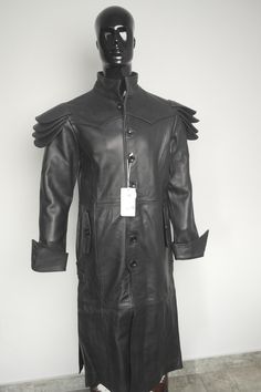 Product Description * Item: Men's Black Long Leather Trench Coat for Stylish Wardrobe Luxurious Under Taker Style Leather Coat Trench Coat Men   * Condition: 100% Brand New * Color: Black    * Package:1pc Jacket (without any accessories ）    Please note: 1.Please allow a little error due to manual measurement. 2.The color maybe a little difference because of the light, screen reflection etc. 3.We can make any custom size as per your need. We need body size and shirt size to make perfect size. We can ship custom order with in one week in normal colors. Like Black, Brown, Tan and rest of color took two to three week.  Shipping 1.We ship to your PAYPAL ADDRESS by default. Please make sure your it is correct before you make payment 2.Your Item(s) will be shipped within 5-15 business days once Under Taker, Leather Trench Coat Mens, Leather Coat For Men, Long Leather Trench Coat, Black Leather Trench Coat, Mens Leather Coats, Men's Trench Coat, Black Leather Coat, Long Leather Coat