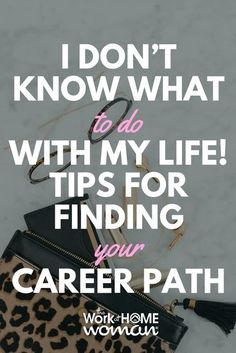 a leopard print purse with the words i don't know what to do with my life tips for finding your career path