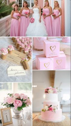 pink and gold wedding color ideas