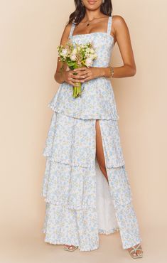 Private School Prom Dresses, Cottage Floral Brunch Dress, Dainty Formal Dress, Long Colorful Dress, Floral Tiered Prom Dress, Preppy Wedding Guest Dress, Minimalistic Prom Dress, Pastel Prom Dress Long, Cute Simple Prom Dresses