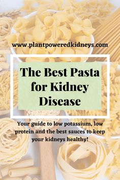 Different Pastas, Davita Recipes, Foods Good For Kidneys, Diet Pasta, Kidney Healthy Foods, Kidney Diet Recipes, Ckd Recipes, Kidney Friendly Recipes Renal Diet, Food For Kidney Health