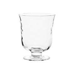 an empty glass on a white background