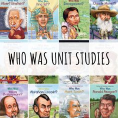 several children's books with the title who was unit studies?