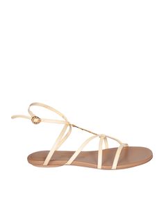 Upper: 100% Leather Interior: 100% Leather Insole: 100% Leather Jacquemus Sandals, Neutral Sandals, Stylish Footwear, Sneaker Wedge, Metal Logo, High End Fashion, Metallic Logo, Embossed Logo, The Chic