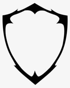 a black and white image of a shield