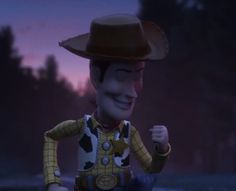 the toy story character is wearing a cowboy hat