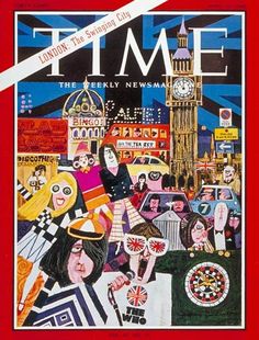 the front cover of time magazine with an image of people in london and big ben