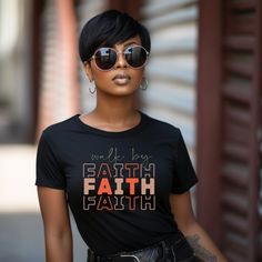 Embrace and express your steadfast faith with the "Walk By Faith" T-Shirt. This inspiring t-shirt serves as a daily reminder to trust in God's plan, even when the path ahead is uncertain. Made from high-quality, soft cotton, it offers superior comfort and a relaxed fit, making it perfect for everyday wear, church events, or casual outings. Why You'll Love It: The "Walk By Faith" T-Shirt is more than just a piece of clothing—it's a statement of your trust in God's guidance and a testament to your Inspirational Short Sleeve Streetwear T-shirt, Inspirational Short Sleeve T-shirt For Streetwear, Encouraging Phrases, Gods Guidance, Faith Clothing, Church Events, Motivational Messages, Unique Shirt, Gods Plan