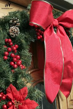 Christmas Wreath Hanging on Door Wall Accessories Decor, Time Of The Year, Get Ready, Wake Up, Christmas Wreaths, The Year, Seasonal Decor, Home Improvement