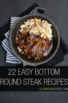 Bottom Round Steak Recipes Bottom Round Steak Recipes, Bottom Round Steak, Beef Stews, Round Steak Recipes, Round Steak, Roasted Meat, Carne Asada