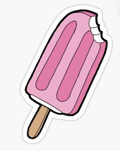 an ice cream popsicle sticker on a white background with the text, i'm